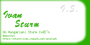 ivan sturm business card